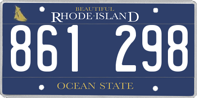RI license plate 861298
