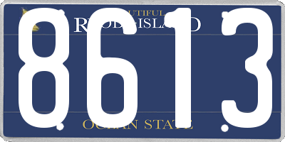 RI license plate 8613