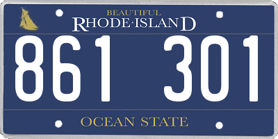RI license plate 861301