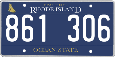 RI license plate 861306