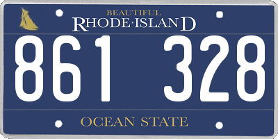 RI license plate 861328