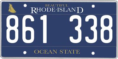 RI license plate 861338