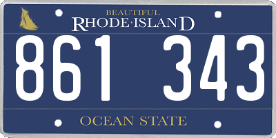 RI license plate 861343