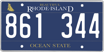 RI license plate 861344