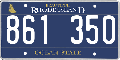 RI license plate 861350