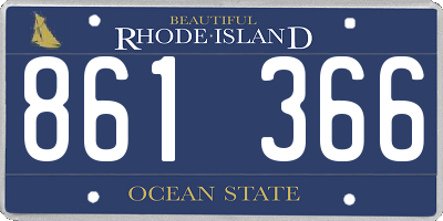 RI license plate 861366
