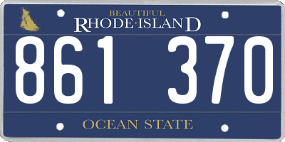 RI license plate 861370
