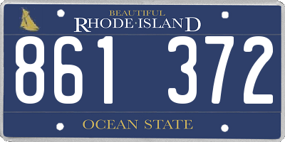 RI license plate 861372