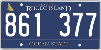 RI license plate 861377