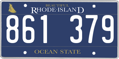 RI license plate 861379