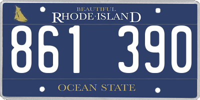 RI license plate 861390