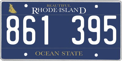 RI license plate 861395