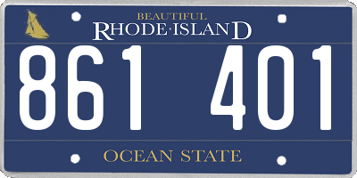 RI license plate 861401