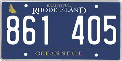 RI license plate 861405