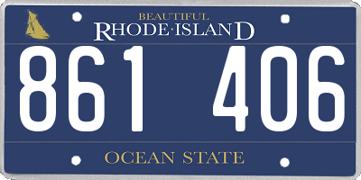RI license plate 861406