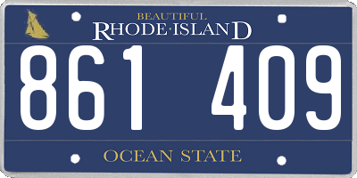 RI license plate 861409