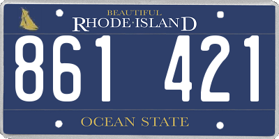 RI license plate 861421