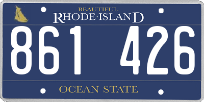 RI license plate 861426