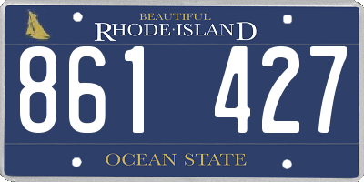 RI license plate 861427