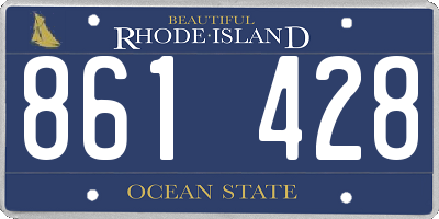 RI license plate 861428