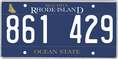 RI license plate 861429