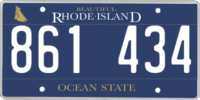 RI license plate 861434