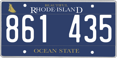 RI license plate 861435