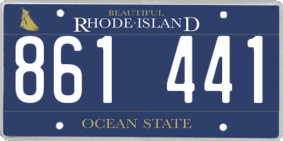 RI license plate 861441