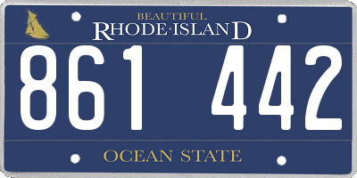 RI license plate 861442