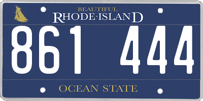 RI license plate 861444