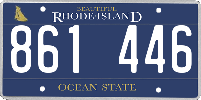 RI license plate 861446
