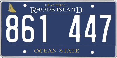 RI license plate 861447