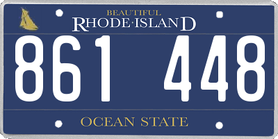 RI license plate 861448