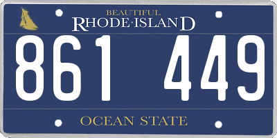 RI license plate 861449