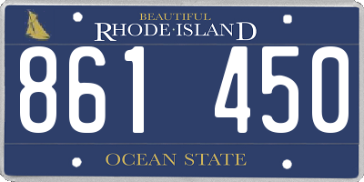 RI license plate 861450