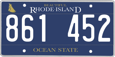RI license plate 861452
