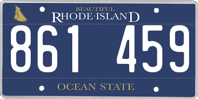 RI license plate 861459