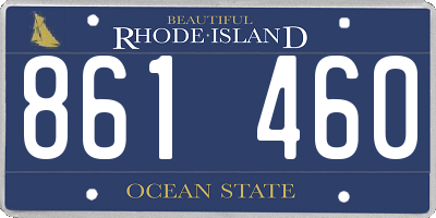 RI license plate 861460