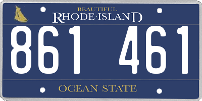 RI license plate 861461