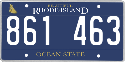 RI license plate 861463