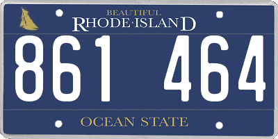 RI license plate 861464