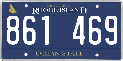 RI license plate 861469