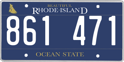 RI license plate 861471