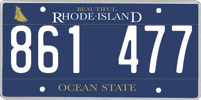 RI license plate 861477