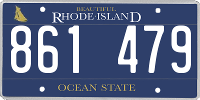 RI license plate 861479