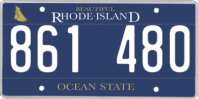 RI license plate 861480