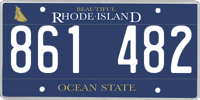 RI license plate 861482