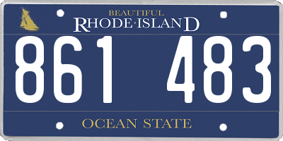 RI license plate 861483
