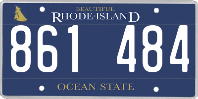 RI license plate 861484