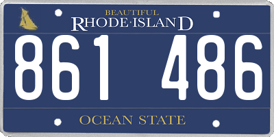 RI license plate 861486